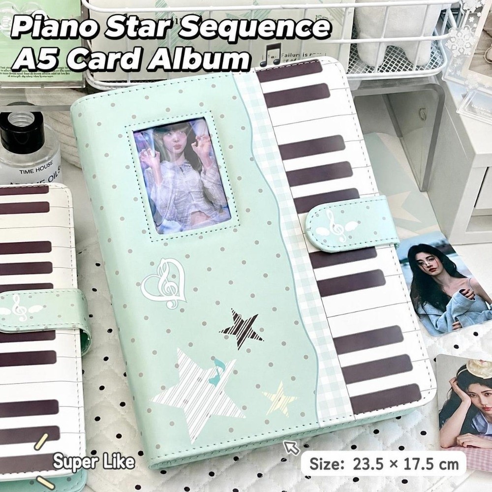 Notebook Dotted A5 - Puantiyeli Piyano Desenli Not Defteri, PU
