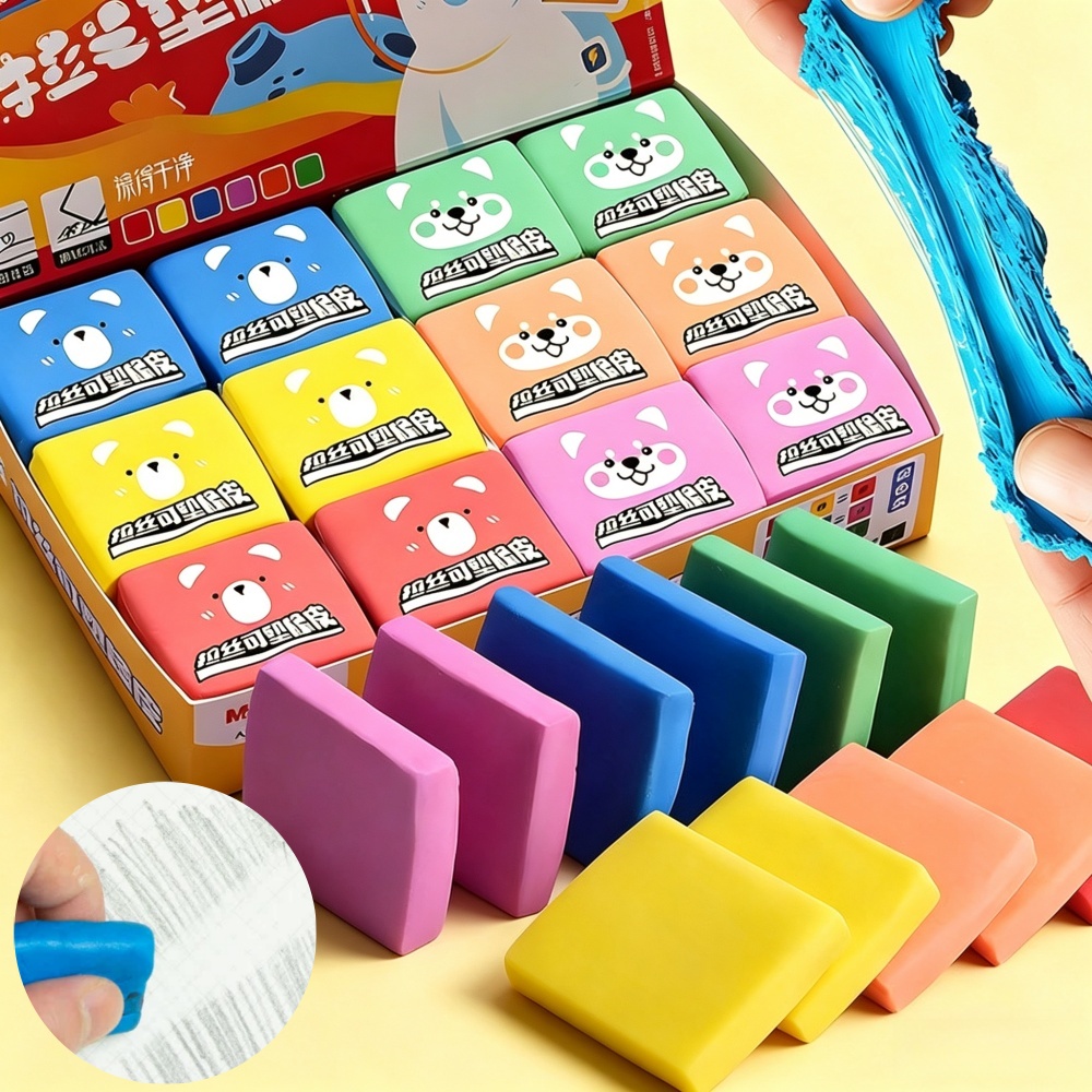 Rubber Eraser Kneaded - M&G Yoğurma Silgisi Renkli Yumuşak Silgi