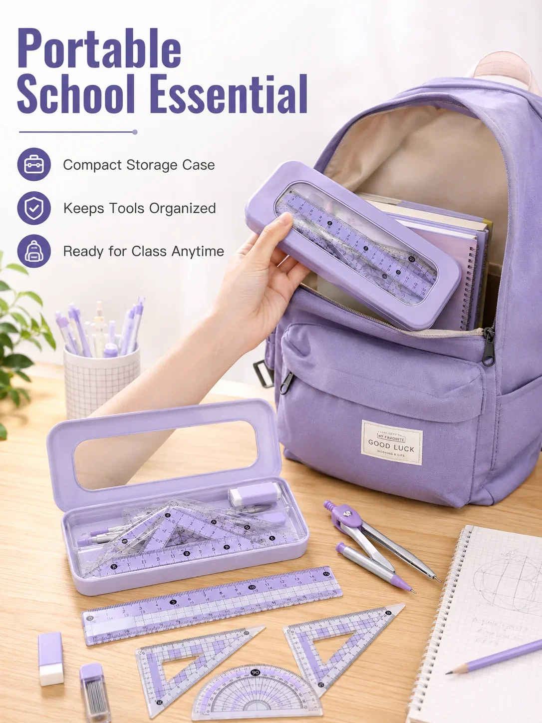 Öğrenciler için 8 Parçalı Mate - Compass Geometry Set incelemesi ve fiyatı