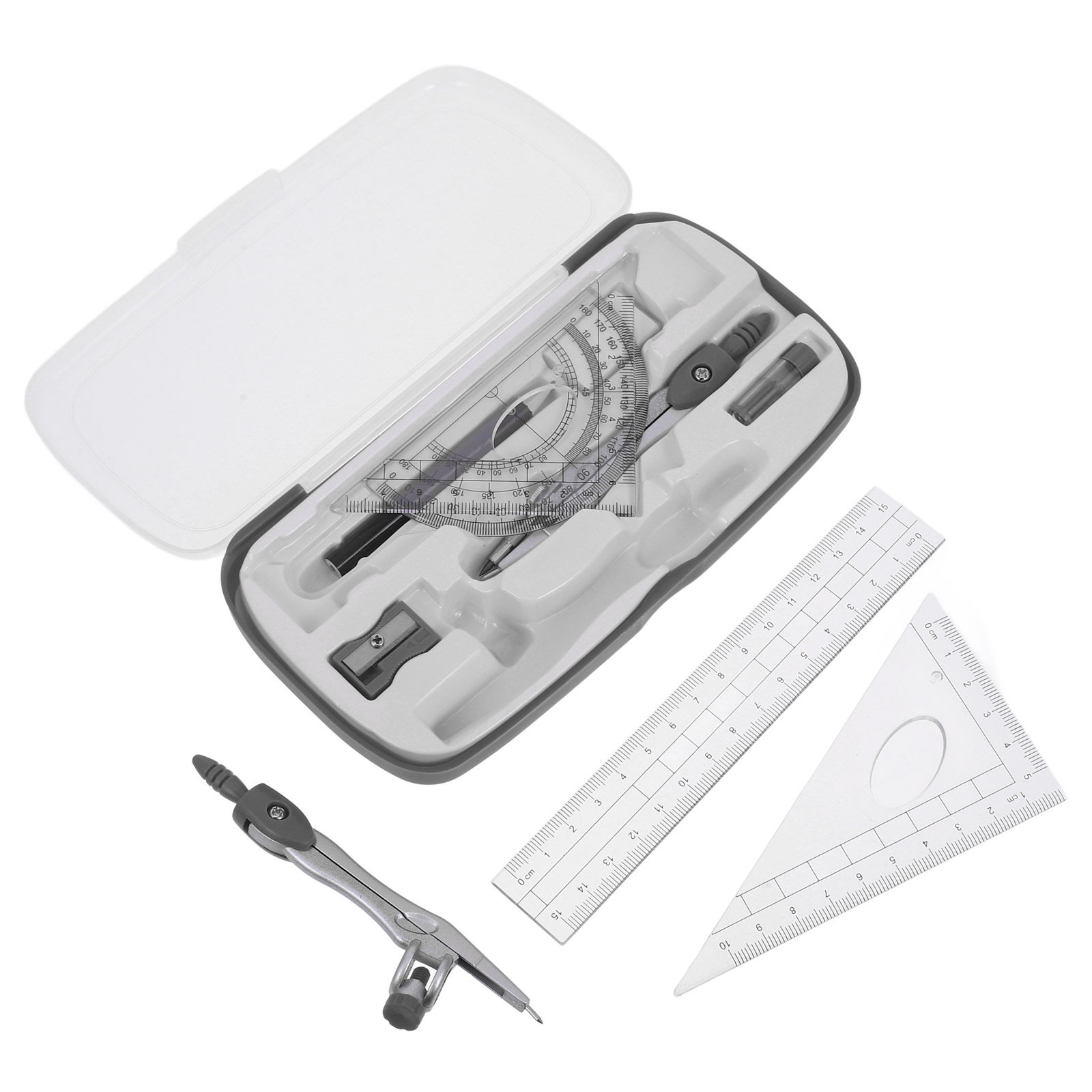 1 SET Geometri Cetveli, Açıölç - Compass Geometry Set incelemesi ve fiyatı