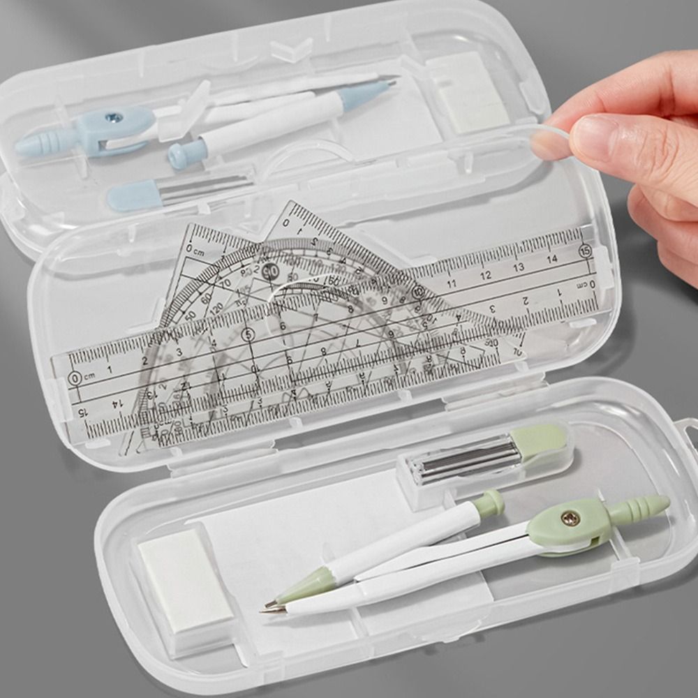 8 adet/takım Plastik Cetvel Pu - Compass Geometry Set incelemesi ve fiyatı