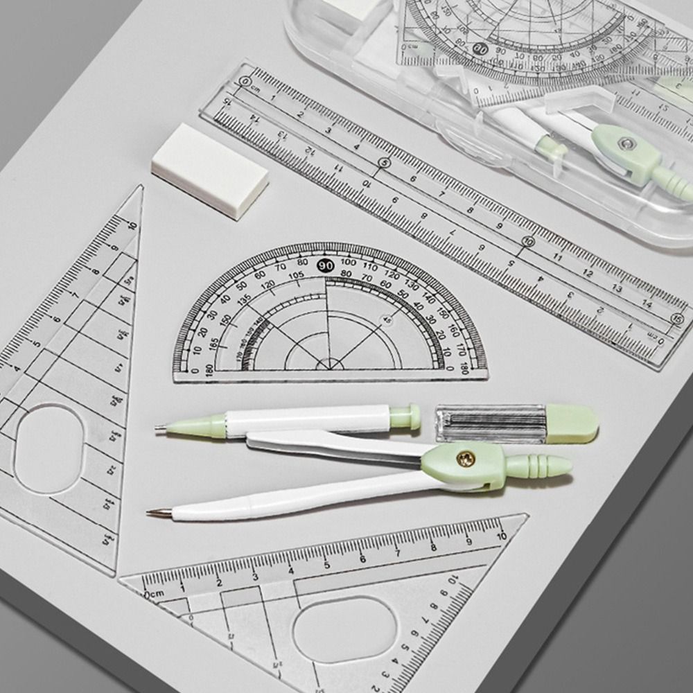 8 adet/takım Plastik Cetvel Pu - Compass Geometry Set incelemesi ve fiyatı