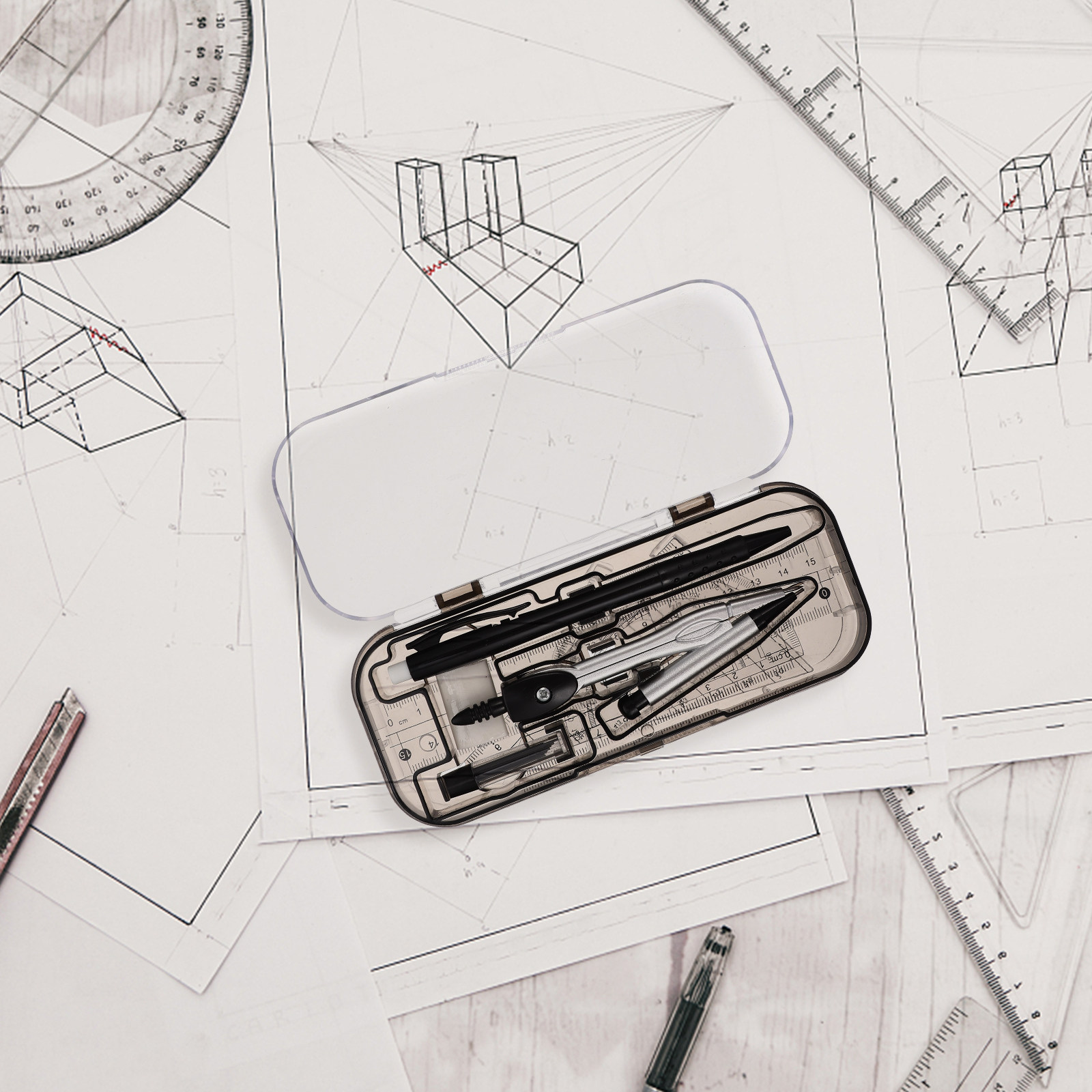 1 Set Çok Fonksiyonlu Çizim Al - Compass Geometry Set incelemesi ve fiyatı